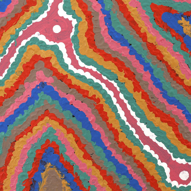 Aboriginal Artwork by Gregory Jupurrurla Gill, Lukarrara Jukurrpa, 30x30cm
