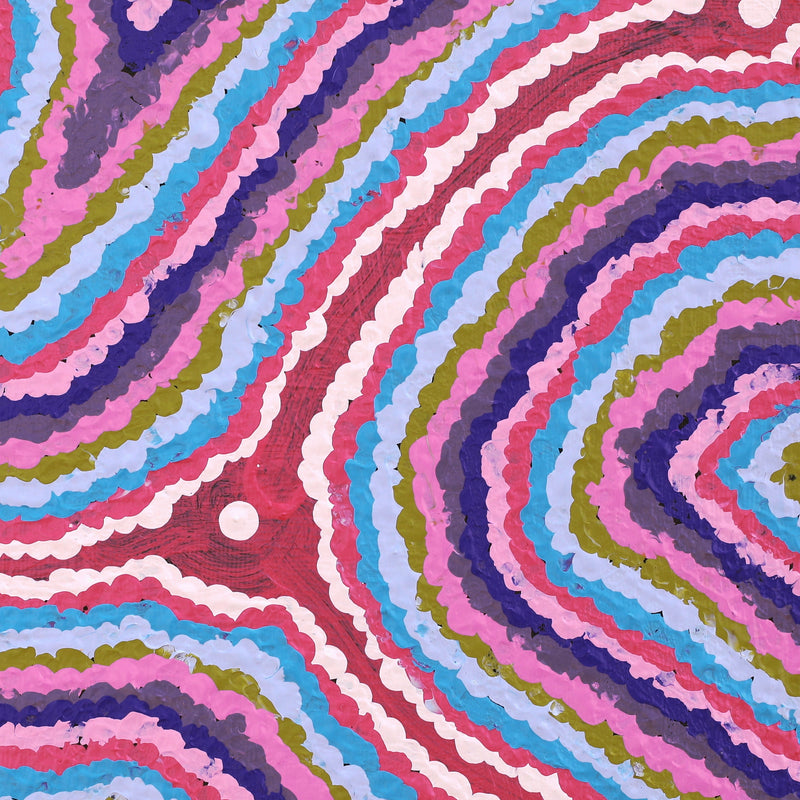 Aboriginal Artwork by Gregory Jupurrurla Gill, Lukarrara Jukurrpa, 30x30cm