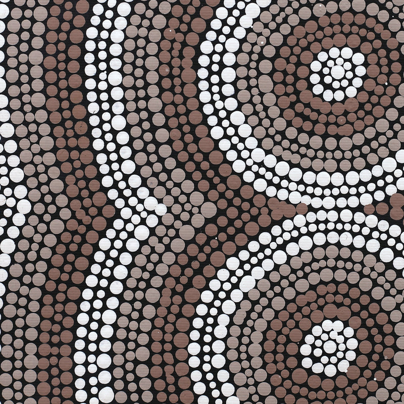 Aboriginal Artwork by Hazel Nungarrayi Morris, Yarungkanyi Jukurrpa (Mt Doreen Dreaming), 30x30cm
