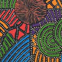 Aboriginal Artwork by Ingrid Napangardi Williams, Ngalyipi Jukurrpa (Snake Vine Dreaming) - Purturlu, 30x30cm
