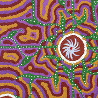 Aboriginal Artwork by Ingrid Napangardi Williams, Ngalyipi Jukurrpa (Snake Vine Dreaming) - Purturlu, 30x30cm