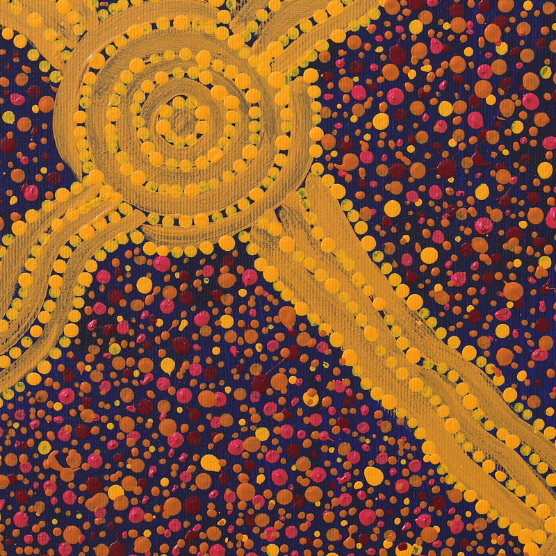 Aboriginal Artwork by Jacinta Napaljarri White, Ngapa Jukurrpa - Puyurru, 30x30cm