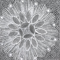 Aboriginal Artwork by Jocelyn Napanangka Frank, Lukarrara Jukurrpa, 30x30cm