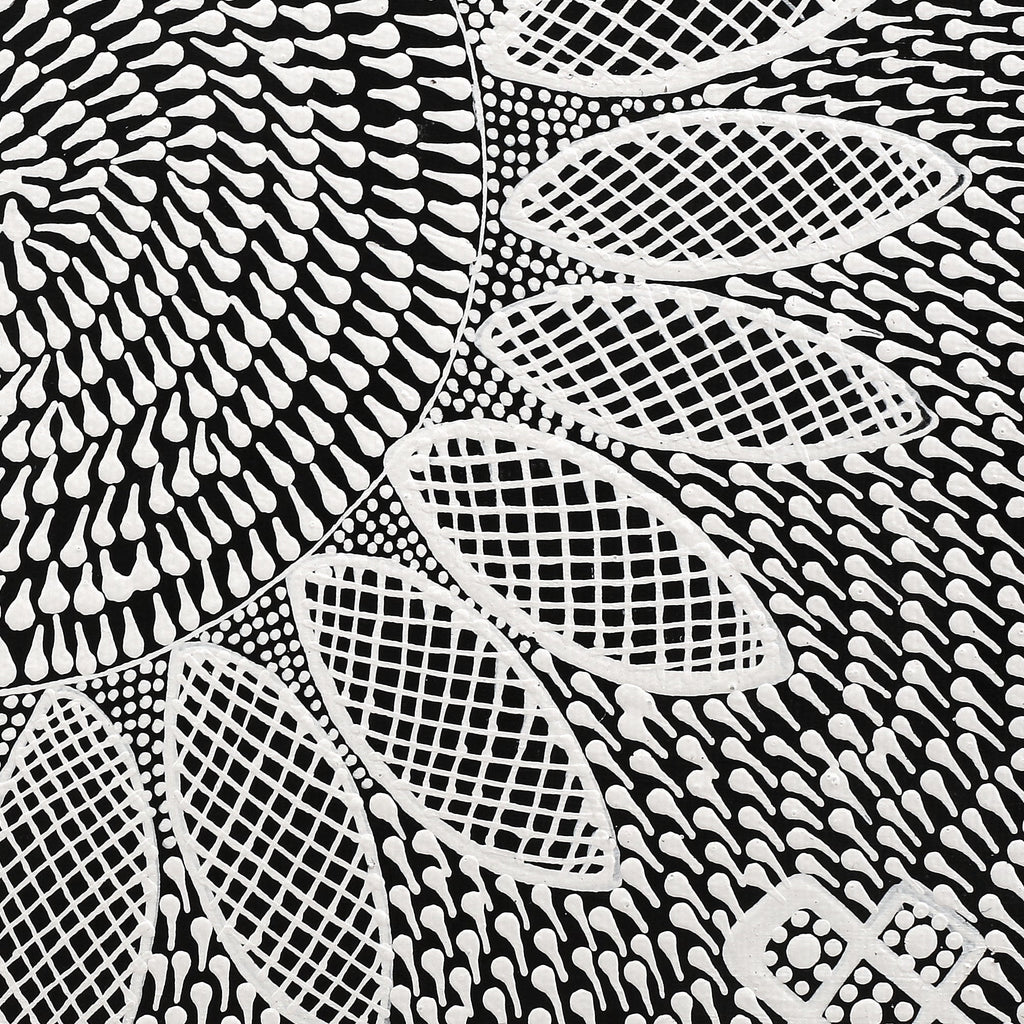 Aboriginal Artwork by Jocelyn Napanangka Frank, Lukarrara Jukurrpa, 30x30cm