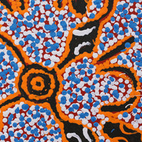 Aboriginal Artwork by Juliette Nampijinpa Brown, Ngapa Jukurrpa (Water Dreaming) - Mikanji, 30x30cm