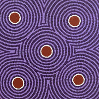 Aboriginal Artwork by Justine Nakamarra Nelson, Yarla Jukurrpa (Bush Potato Dreaming) - Cockatoo Creek, 30x30cm