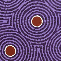 Aboriginal Artwork by Justine Nakamarra Nelson, Yarla Jukurrpa (Bush Potato Dreaming) - Cockatoo Creek, 30x30cm