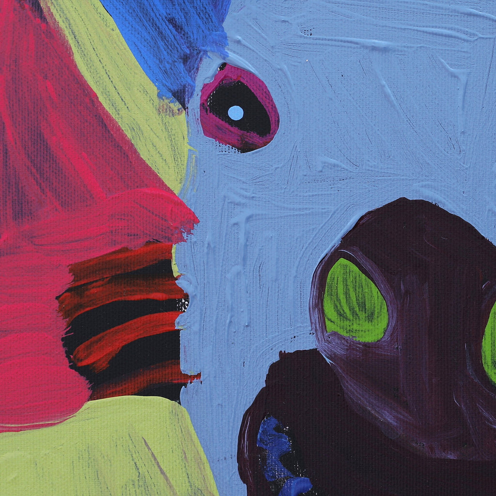 Aboriginal Artwork by Karen Napaljarri Barnes, Cow, 30x30cm