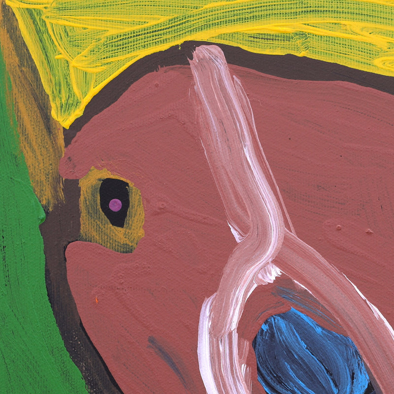 Aboriginal Artwork by Karen Napaljarri Barnes, Dog, 30x30cm