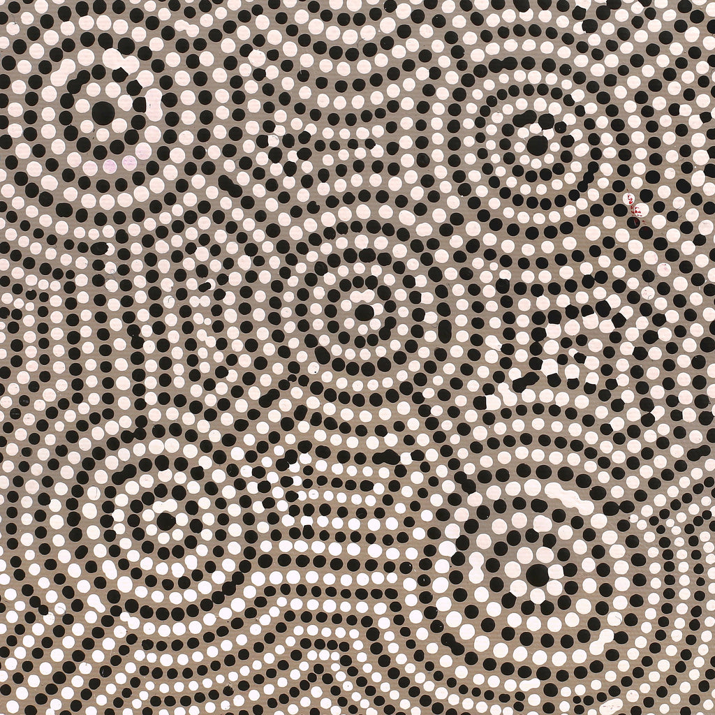 Aboriginal Artwork by Kathy Napangardi Bagot, Ngapa Jukurrpa (Water Dreaming) - Puyurru, 30x30cm