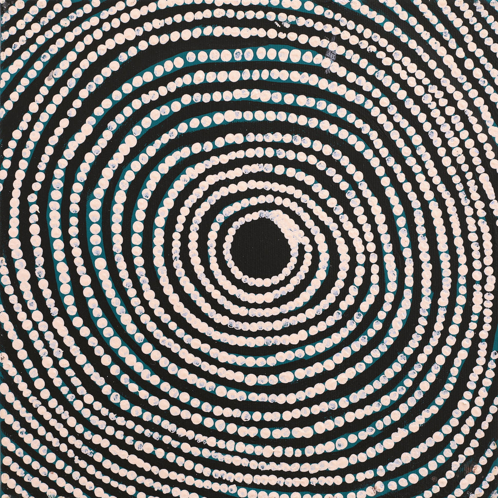 Aboriginal Artwork by Kylie Napangardi Williams, Yarla Jukurrpa (Bush Potato Dreaming) - Cockatoo Creek, 30x30cm