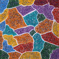 Aboriginal Artwork by Lara Nakamarra Dixon, Pikilyi Jukurrpa, 30x30cm
