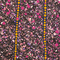 Aboriginal Artwork by Lloyd Jampijinpa Brown, Yankirri Jukurrpa (Emu Dreaming) - Ngarlikurlangu, 30x30cm
