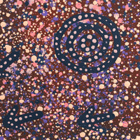 Aboriginal Artwork by Lloyd Jampijinpa Brown, Yankirri Jukurrpa (Emu Dreaming) - Ngarlikurlangu, 30x30cm