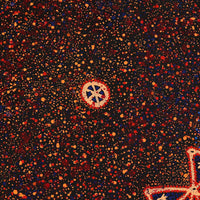 Aboriginal Artwork by Lloyd Jampijinpa Brown, Yankirri Jukurrpa (Emu Dreaming) - Ngarlikurlangu, 76x76cm