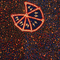 Aboriginal Artwork by Lloyd Jampijinpa Brown, Yankirri Jukurrpa (Emu Dreaming) - Ngarlikurlangu, 76x76cm