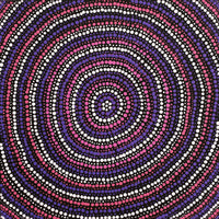 Aboriginal Art by Lorraine Napangardi Wheeler, Lukarrara Jukurrpa (Desert Fringe-rush Seed Dreaming), 30x30cm - ART ARK®