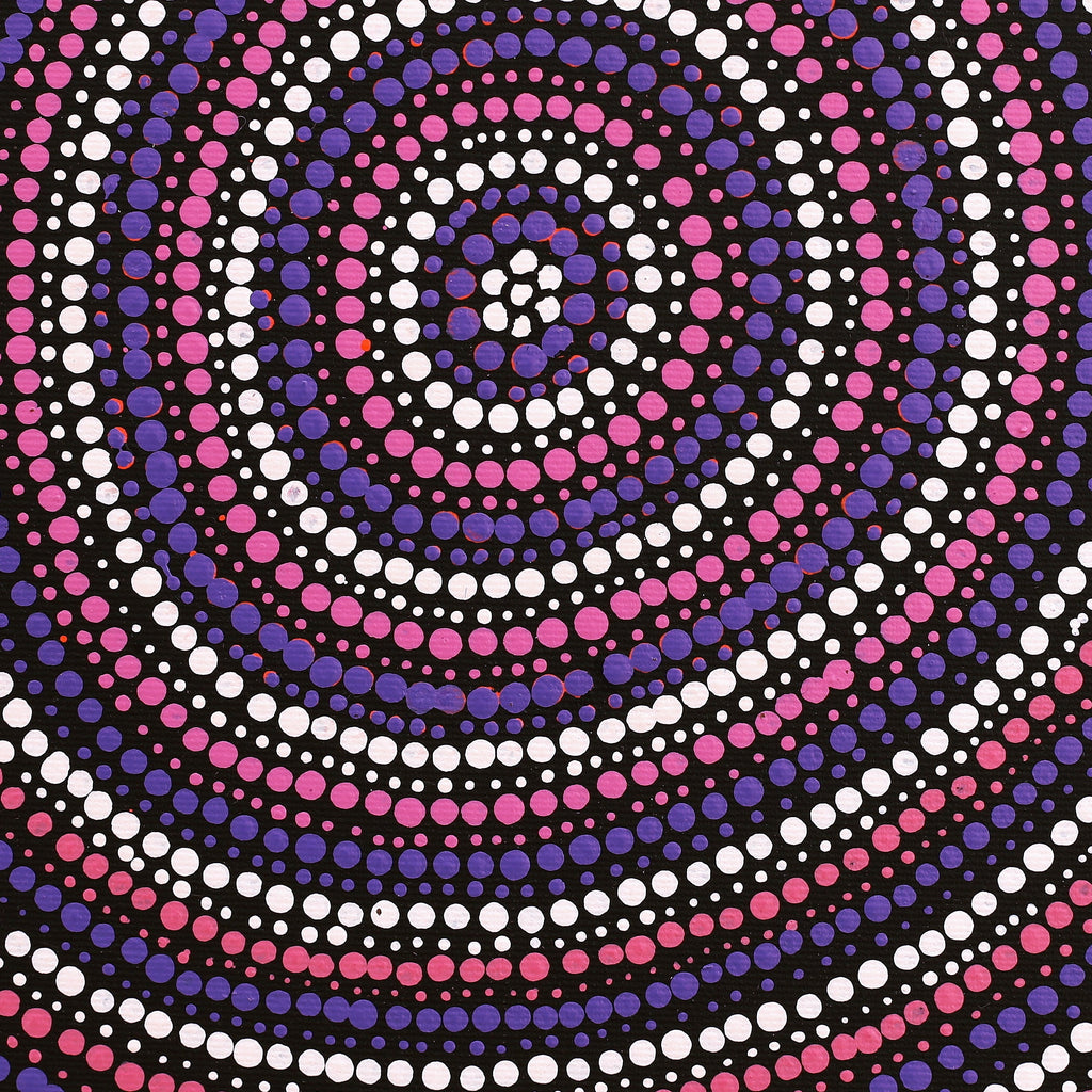 Aboriginal Artwork by Lorraine Napangardi Wheeler, Lukarrara Jukurrpa (Desert Fringe-rush Seed Dreaming), 30x30cm - ART ARK®