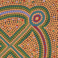 Aboriginal Artwork by Louise Nangala Egan, Ngapa Jukurrpa (Water Dreaming) - Puyurru, 30x30cm
