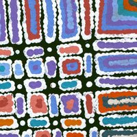 Aboriginal Artwork by Lynette Nangala Singleton, Ngapa Jukurrpa (Water Dreaming) - Puyurru, 30x30cm