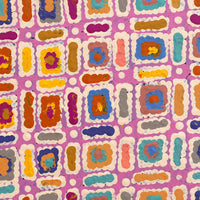 Aboriginal Artwork by Lynette Nangala Singleton, Ngapa Jukurrpa (Water Dreaming) - Puyurru, 30x30cm