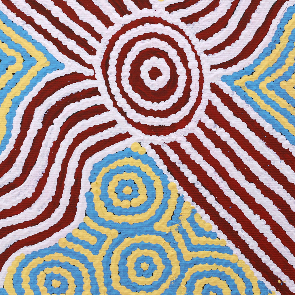 Aboriginal Artwork by Maryanne Nungarrayi Spencer, Wardapi Jukurrpa (Goanna Dreaming) - Yarripurlangu, 30x30cm - ART ARK®