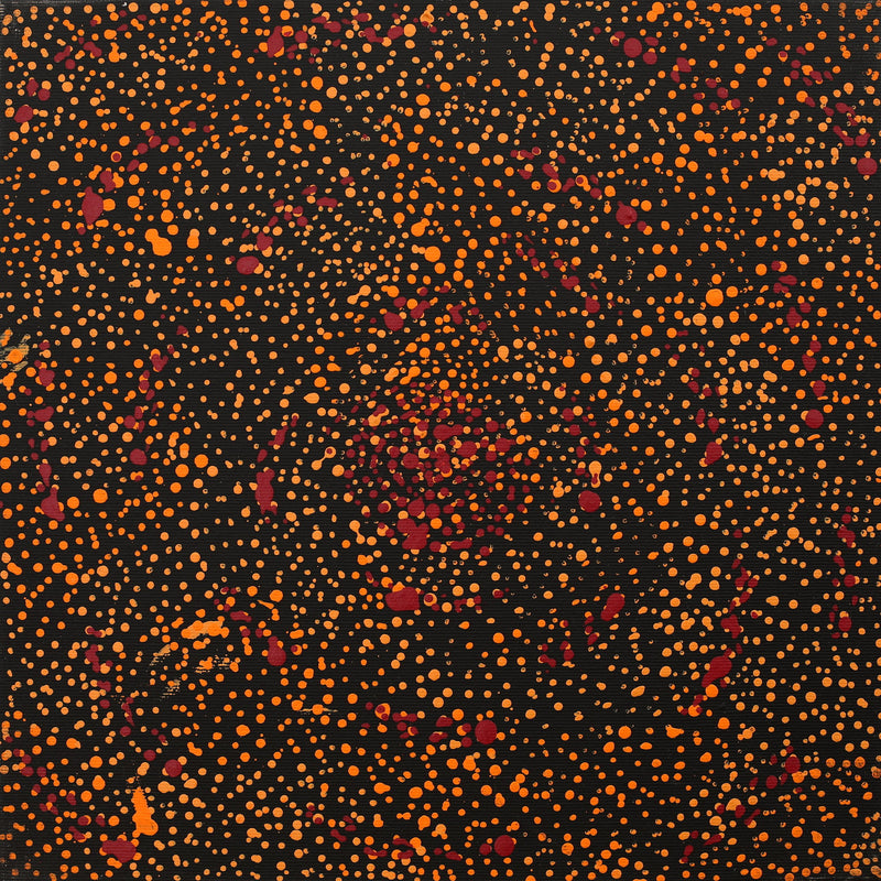 Aboriginal Artwork by Melissa Nampijinpa Karpa, Ngapa Jukurrpa (Water Dreaming) - Puyurru, 30x30cm