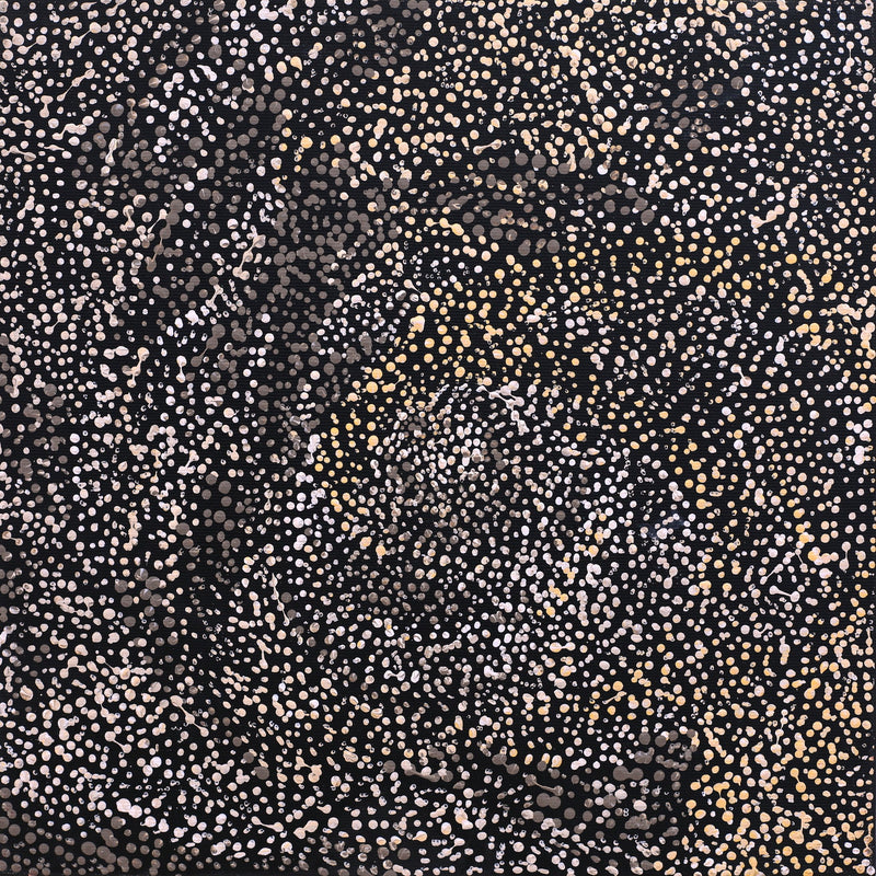 Aboriginal Artwork by Melissa Nampijinpa Karpa, Ngapa Jukurrpa (Water Dreaming) - Puyurru, 30x30cm