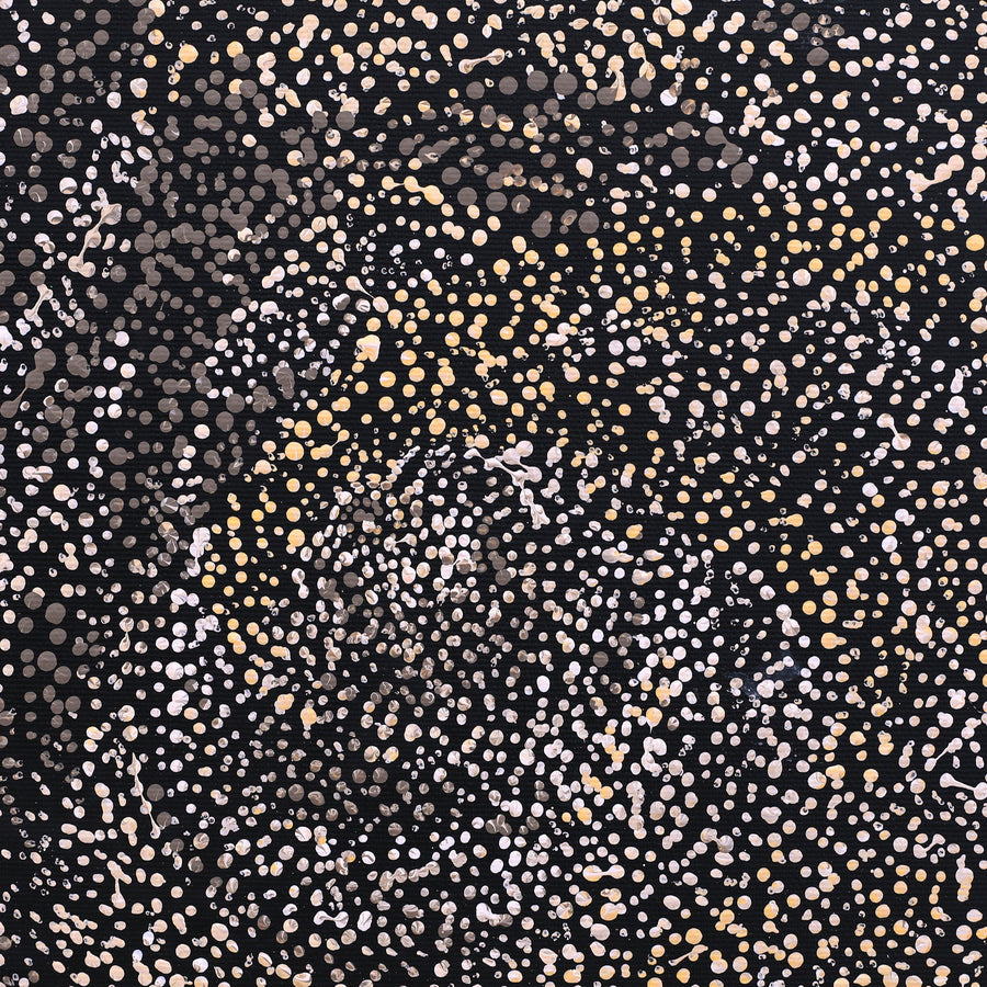 Aboriginal Artwork by Melissa Nampijinpa Karpa, Ngapa Jukurrpa (Water Dreaming) - Puyurru, 30x30cm