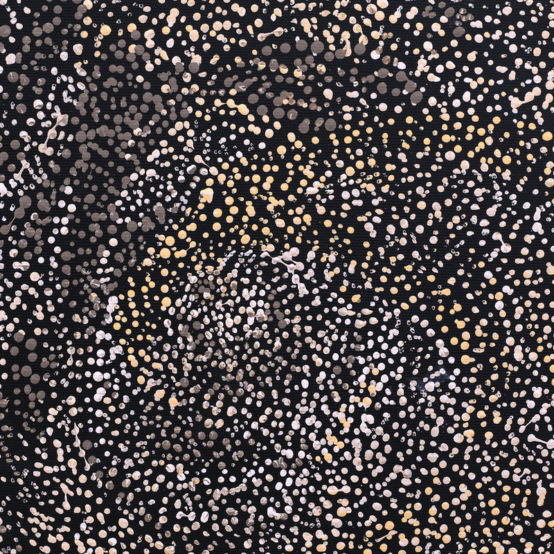 Aboriginal Artwork by Melissa Nampijinpa Karpa, Ngapa Jukurrpa (Water Dreaming) - Puyurru, 30x30cm