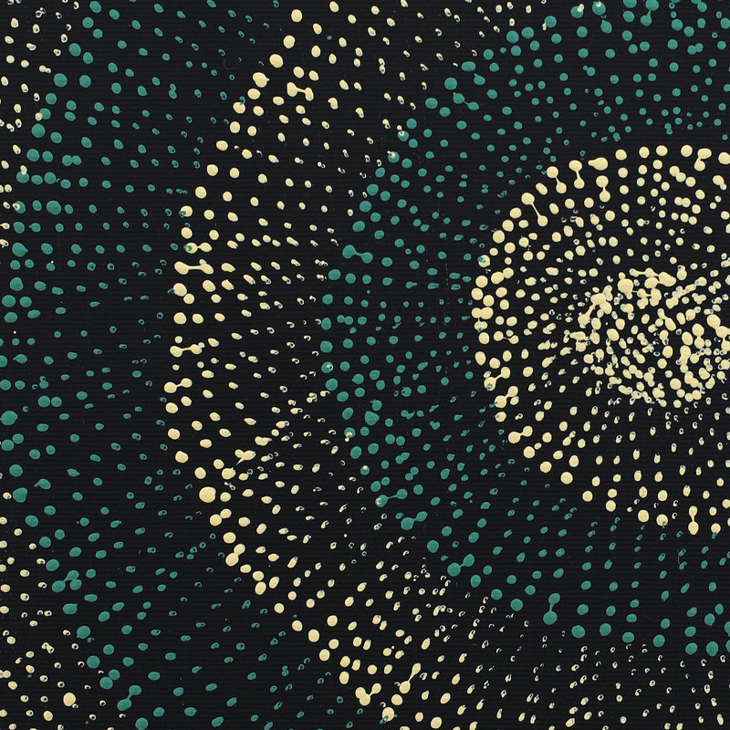 Aboriginal Artwork by Melissa Nampijinpa Karpa, Ngapa Jukurrpa (Water Dreaming) - Puyurru, 30x30cm