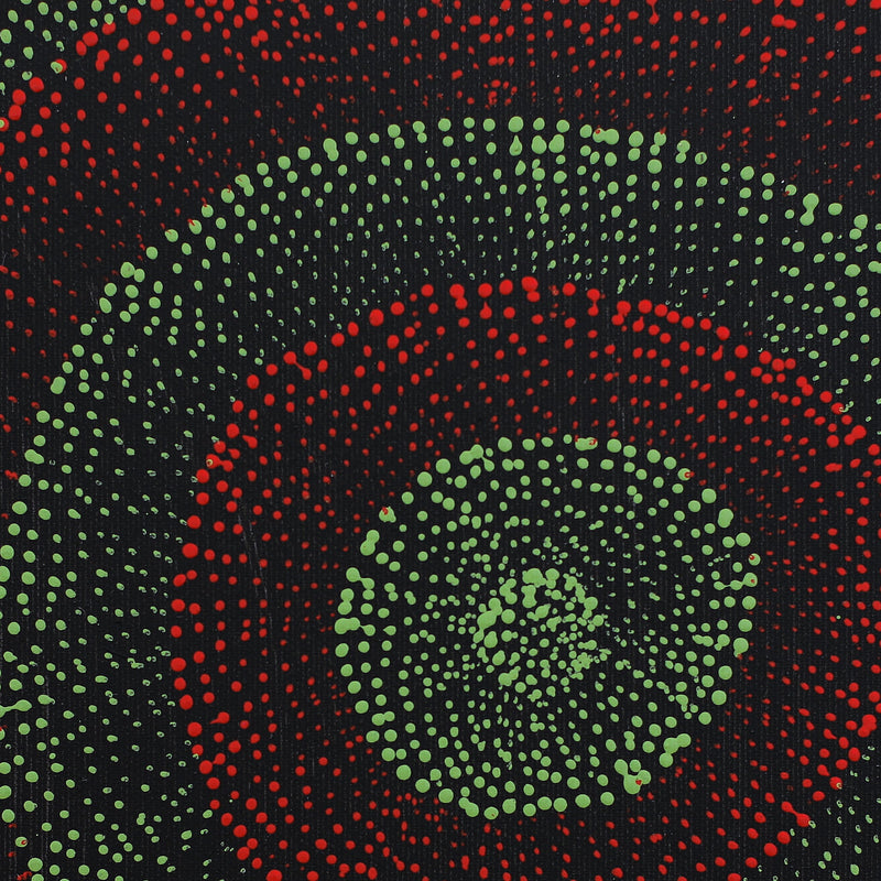 Aboriginal Artwork by Melissa Nampijinpa Karpa, Ngapa Jukurrpa (Water Dreaming) - Puyurru, 30x30cm