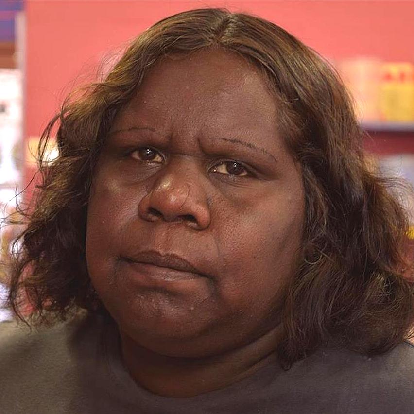 Aboriginal Artwork by Melissa Nampijinpa Karpa, Ngapa Jukurrpa (Water Dreaming) - Puyurru, 30x30cm