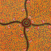 Aboriginal Artwork by Melissa Napangardi Williams, Wardapi Jukurrpa (Goanna Dreaming) - Yarripurlangu, 30x30cm