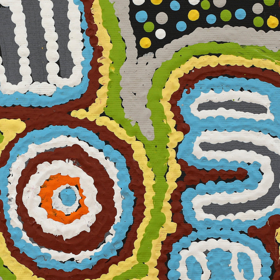 Aboriginal Artwork by Monica Napaljarri Nelson, Mina Mina Dreaming, 30x30cm