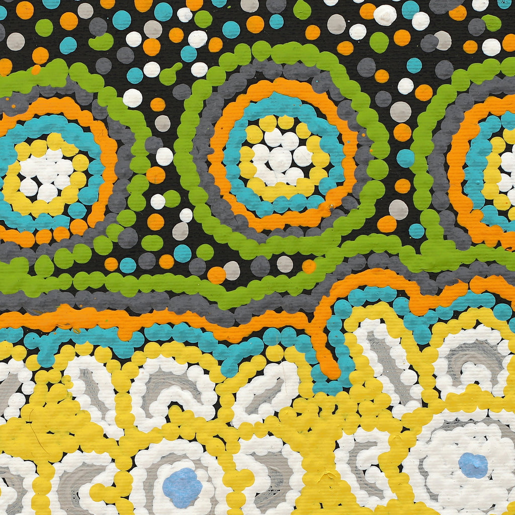 Aboriginal Artwork by Monica Napaljarri Nelson, Mina Mina Dreaming, 30x30cm