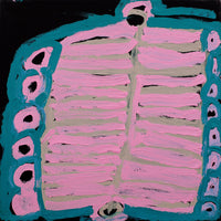 Aboriginal Artwork by Murdie Nampijinpa Morris, Malikijarra Jukurrpa, 30x30cm