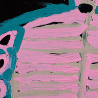 Aboriginal Artwork by Murdie Nampijinpa Morris, Malikijarra Jukurrpa, 30x30cm