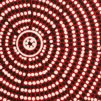 Aboriginal Artwork by Nardia Napurrurla Stafford, Ngurlu Jukurrpa (Native Seed Dreaming), 30x30cm