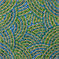 Aboriginal Artwork by Nathania Nangala Granites, Warlukurlangu Jukurrpa (Fire country Dreaming), 30x30cm