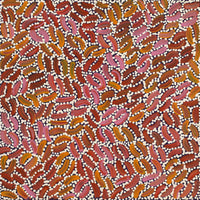 Aboriginal Art by Nathania Nangala Granites, Warlukurlangu Jukurrpa (Fire country Dreaming), 30x30cm - ART ARK®