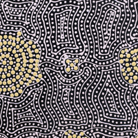 Aboriginal Artwork by Nathania Nangala Granites, Warlukurlangu Jukurrpa (Fire country Dreaming), 30x30cm