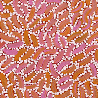 Aboriginal Artwork by Nathania Nangala Granites, Warlukurlangu Jukurrpa (Fire country Dreaming), 30x30cm