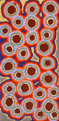 Aboriginal Artwork by Pamela Napurrurla Walker, Janganpa Jukurrpa (Brush-tail Possum Dreaming) - Mawurrji, 61x30cm