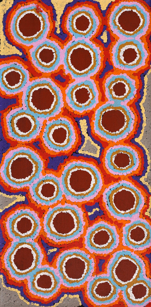 Aboriginal Artwork by Pamela Napurrurla Walker, Janganpa Jukurrpa (Brush-tail Possum Dreaming) - Mawurrji, 61x30cm