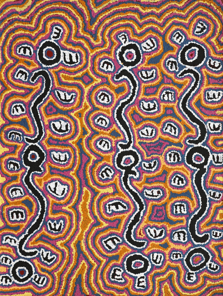 Aboriginal Art by Pamela Napurrurla Walker, Janganpa Jukurrpa (Brush-tail Possum Dreaming) - Mawurrji, 61x46cm - ART ARK®