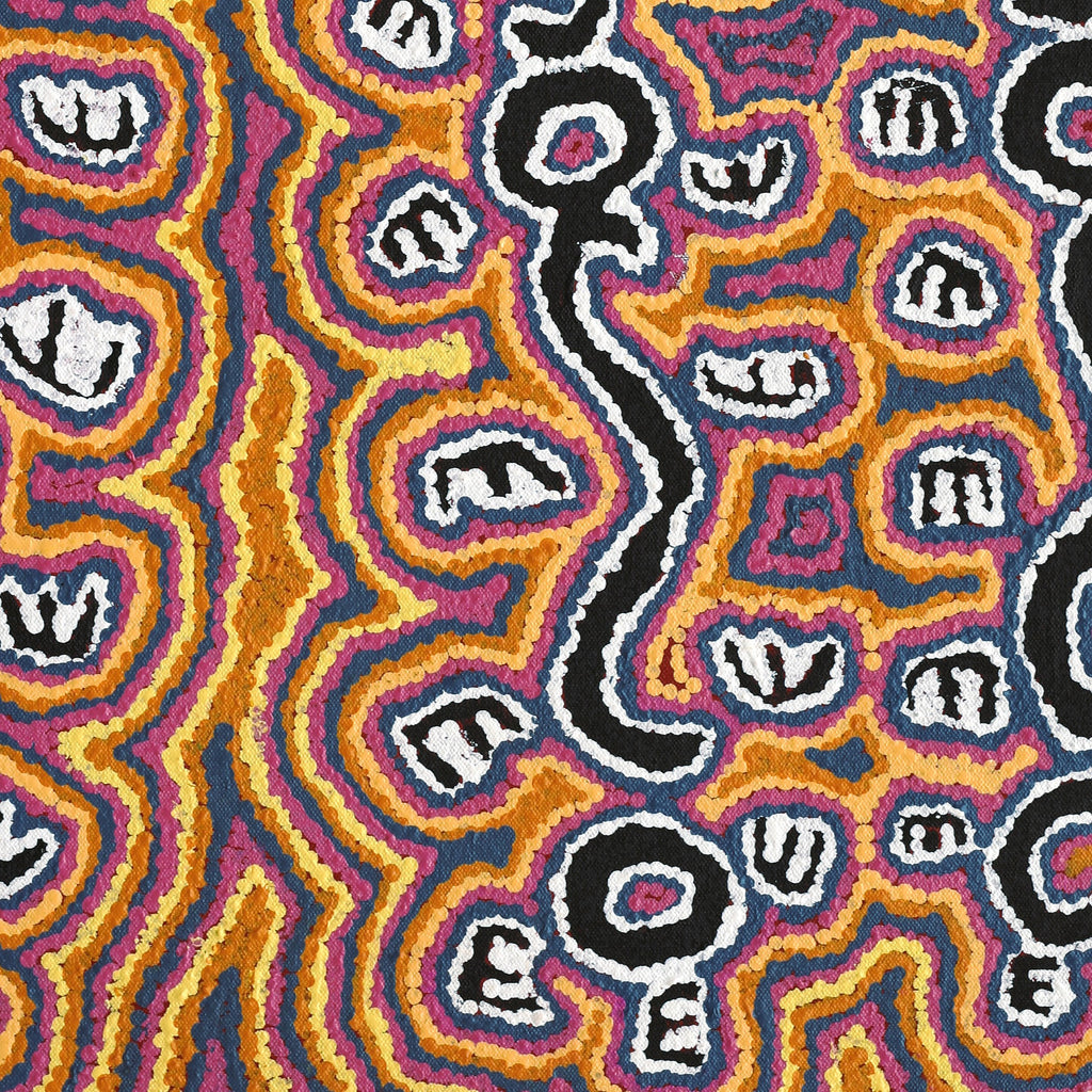 Aboriginal Artwork by Pamela Napurrurla Walker, Janganpa Jukurrpa (Brush-tail Possum Dreaming) - Mawurrji, 61x46cm