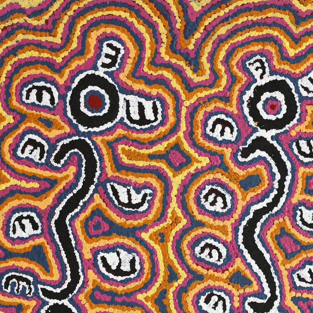 Aboriginal Artwork by Pamela Napurrurla Walker, Janganpa Jukurrpa (Brush-tail Possum Dreaming) - Mawurrji, 61x46cm - ART ARK®