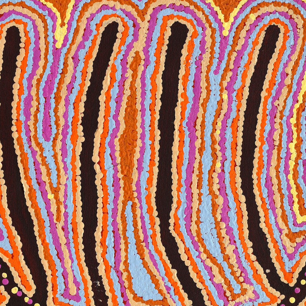 Aboriginal Artwork by Pamela Napurrurla Walker, Wulpayi Jukurrpa (River Dreaming), 61x30cm
