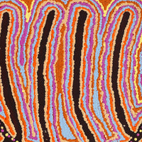 Aboriginal Artwork by Pamela Napurrurla Walker, Wulpayi Jukurrpa (River Dreaming), 61x30cm
